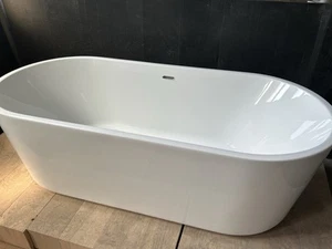 Freistehende Badewanne Acryl | 178 x 81 cm mit Schlitzüberlauf – modernes Design - Bild 1 von 4