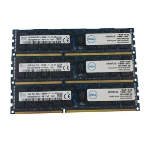 Lot of 3 SK Hynix 16GB 2Rx4 PC3L-12800R DDR3 ECC Server RAM HMT42GR7BFR4A-PB - Picture 1 of 3
