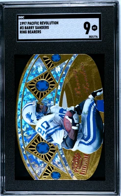 Pacific Revolution 1997 Barry Sanders #3 Ring Bearers SGC 9 Foto 1 de 2
