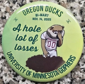 14.11.2025 OREGON DUCKS / Minnesota Gophers. College Football Button 2,5" - Bild 1 von 2