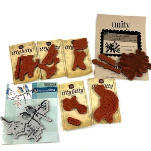 unity stamp company & Penny Black MIXED Lot of BIRDS Rubber Stamps Blue Bird - Picture 1 of 12