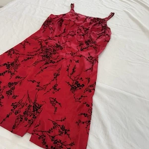 Vintage Y2K Red Floral Mini Dress Byer Too! California Size 5 – Velvet Slip - Picture 1 of 8