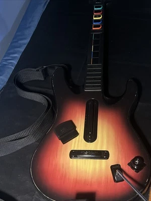 Sony Red Octane Guitar Hero PS2 Wireless Guitar WITH DONGLE - Image 1 of 4