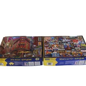 Springbok 1,000 Piece Puzzles (2) * What's On TV * NYC Street * Complete + 2 Mis - Picture 1 of 14