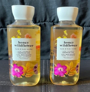 NEW X2 Bath & Body Works HONEY WILDFLOWER Aloe Vitamin E Shower Gel Retired - Picture 1 of 5