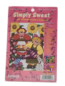 Janlynn Simply Sweet 2001 Garden Friends #54-99 Counted Cross Stitch Kit New - Picture 1 of 5
