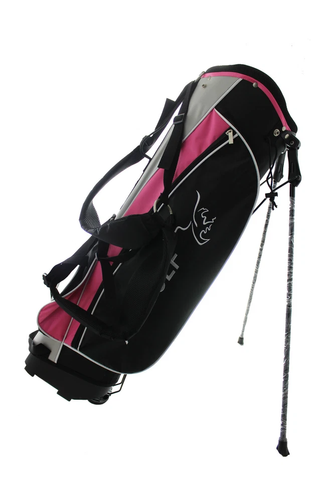 GIRL'S STAND GOLF BAG wDUAL STRAP HARNESS & RAIN HOOD GREAT FOR WALKING - Image 1 of 1