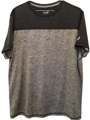 Shirt Men's Medium Reflective Activewear Track Running Short Sleeve Gray - Image 1 of 4