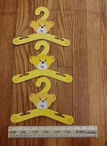 Build A Bear Hangers Set Of 3 Clothing Hangers Yellow Bear BABW - Picture 1 of 3