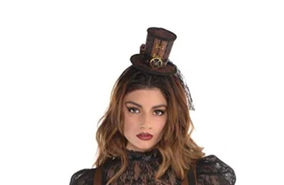 New Steampunk Mini Top Hat Headband Costume Accessory Halloween - Image 1 of 3
