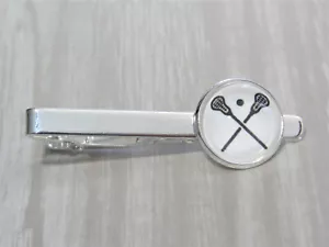 Clip de corbata de lacrosse, barra de corbata deportiva, joyería de lacrosse para hombre, regalo para padre entrenador - Imagen 1 de 2