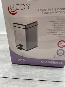 Nameeks 2209 Chrome Gedy Floor Standing Waste Basket - Picture 1 of 4