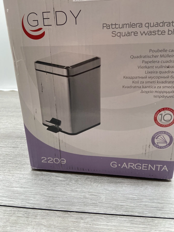 Cesta de residuos de pie Nameeks 2209 cromada Foto 1 de 4