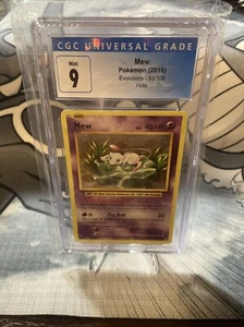 CGC 9 MINT Mew Pokemon (2016) Evolutions - 53/108 Holo Rare - Picture 1 of 4