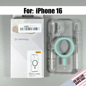 Funda CASEOLOGY Capella Mag para iPhone 16 - Transparente con Ocean Blue Mag Circle | USADA - Imagen 1 de 20