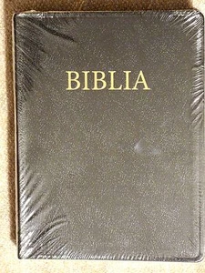 Romanian LARGE PRINT Bible, New Faith Translation, Black Leather, Literal - Picture 1 of 8