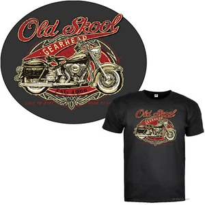 Camiseta motociclista clásico clásico vintage oldschool vintage *4133 bl - Imagen 1 de 3
