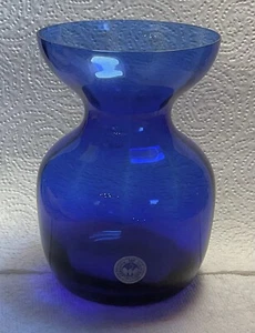 Vaso vintage Kastrup HOLMGAARD danese MCM vetro blu cobalto - Foto 1 di 6