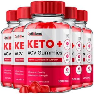 OptiBlend Keto+ACV Gummies Maximum Strength Support Weight Management (5 Pack) - Picture 1 of 3