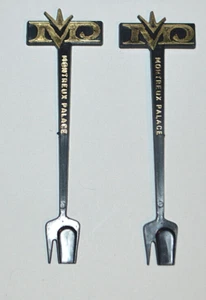 Lot of 2 Vintage Swizzle Sticks Cocktails Montreux Palace - Picture 1 of 2