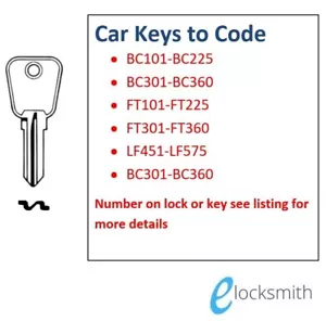 Key cut to code number or 2 blanks Fits Ford Cortina MK1, Mk2 - FREE POST - Picture 1 of 4
