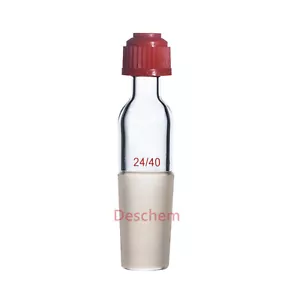 24/40 Lab Glass Thermometer Adapter W/ Thread Cone Joint Plastic Screw Cap - Picture 1 of 7