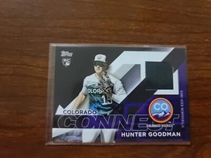 Camiseta deportiva 2024 Topps Serie 2 City Connect Relic Hunter Goodman RC #CC2-HG Rockies - Imagen 1 de 2