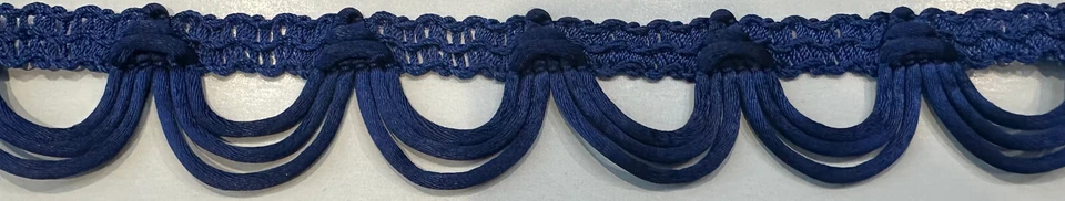 1&1/4" Royal Blue Rattail Loop Fabric Trim 12 Yards Conso trimming - Image 1 of 1