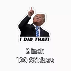 I Did That Donald Trump Meme Outdoor Impermeabile Decalcomania Confezione 100 Adesivi - Foto 1 di 8