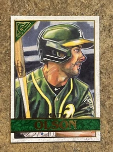2020 Topps Gallery Matt Olson 15 Green Parallel 28/99 Rare SP Insert Oakland A’s - Bild 1 von 7