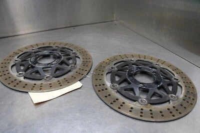 90-02 KAWASAKI NINJA ZX6 ZX6E Front Brake Rotors Disks - Image 1 of 4