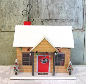 Bersaglio Rosso Bianco Metallo Country 2017 Wondershop Casa Capanna di Legno Decorazione Natalizia - Foto 1 di 8