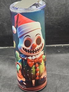 Terrifier Clown Scary Spooky Christmas Cactus 20oz Stainless Steel Tumbler 20064 - Picture 1 of 4