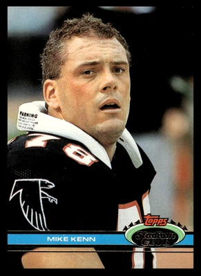 1991 Topps Stadium Club Mike Kenn #180 Atlanta Falcons NFL Football Base Set - Image 1 of 2