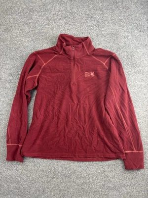 Mountain Hardwear Pullover Womens Large Red Fleece Half Zip Outdoor Hiking Top - Image 1 of 4