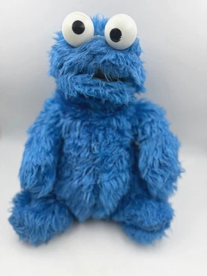 80s Cookie Monster Sesame Street Plush Toy 14" vintage Knickerbocker Rattle Eye - Image 1 of 4