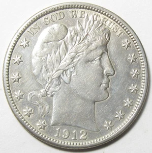 1912-D Barber Half Dollar - About Uncirculated Details cleaning#11306-1 - Picture 1 of 2
