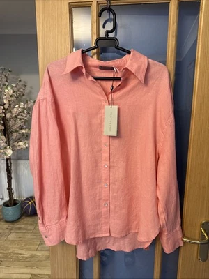 MINT VELVET Size L (14-16) Pink 100% Linen Shirt Blouse Brand New Tags £89 - Image 1 of 4