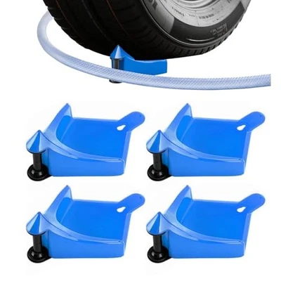 4 peças guia de mangueira de carro, rolo de mangueira de pneu para lavagem de carro, detalhando mangueira de pneu  - Imagem 1 de 4