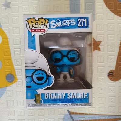 Funko Pop! BRAINY SMURF 271 Television RARE VAULTED - grande puffo - Immagine 1 di 4