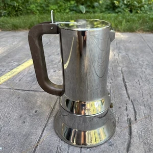 Alessi 9090/6 Espresso Maker Moka Pot 6-Cup Stainless Steel - Picture 1 of 24