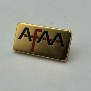 American Federation Motorcycles Lapel Pin AFM 24K Gold Plated Small Vintage - Picture 1 of 13