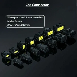 Waterproof PBT Car Cable Electrical Wire Connector Plug 1.8mm Terminal 2-12Pins - Picture 1 of 14