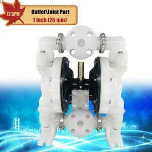 72GPM Air-Operated Double Diaphragm Pump 25mm Inlet & Outlet for Chemical Fluids - Picture 1 of 12