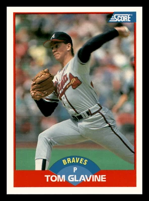 1989 Score Tom Glavine Atlanta Braves  #442 Centered Mint - Image 1 of 2