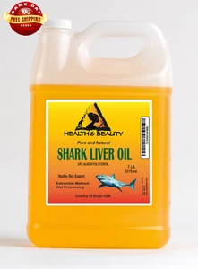 SHARK LIVER OIL with ALKOXYGLYCEROL by H&B Oils Center NATURAL PURE LIQUID 7 LB - Picture 1 of 12