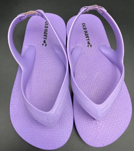 LIMITIERTE Old Navy Kleinkind Mädchen violette Flip Flops Kleinkind Sandalen Kleinkind Größe 10 - Bild 1 von 7