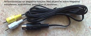 Câble vidéo Composite RCA pr Sega Mega Drive I (1) NON Française - MD1 AV - NEUF - Picture 1 of 1