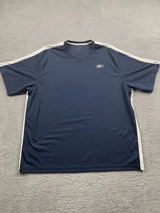 Reebok Shirt Adult 2XL XXL Blue White Logo Polyester Athletic Men 90s 212 - Picture 1 of 11