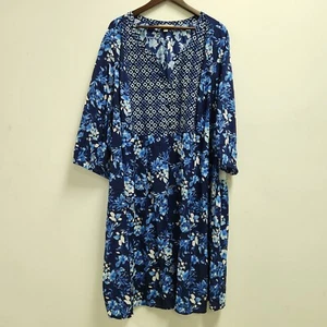 Cottagecore Prairiecore Damen Within Damen Blumenmuster Midi Kleid Größe 34 blau Boho - Bild 1 von 10
